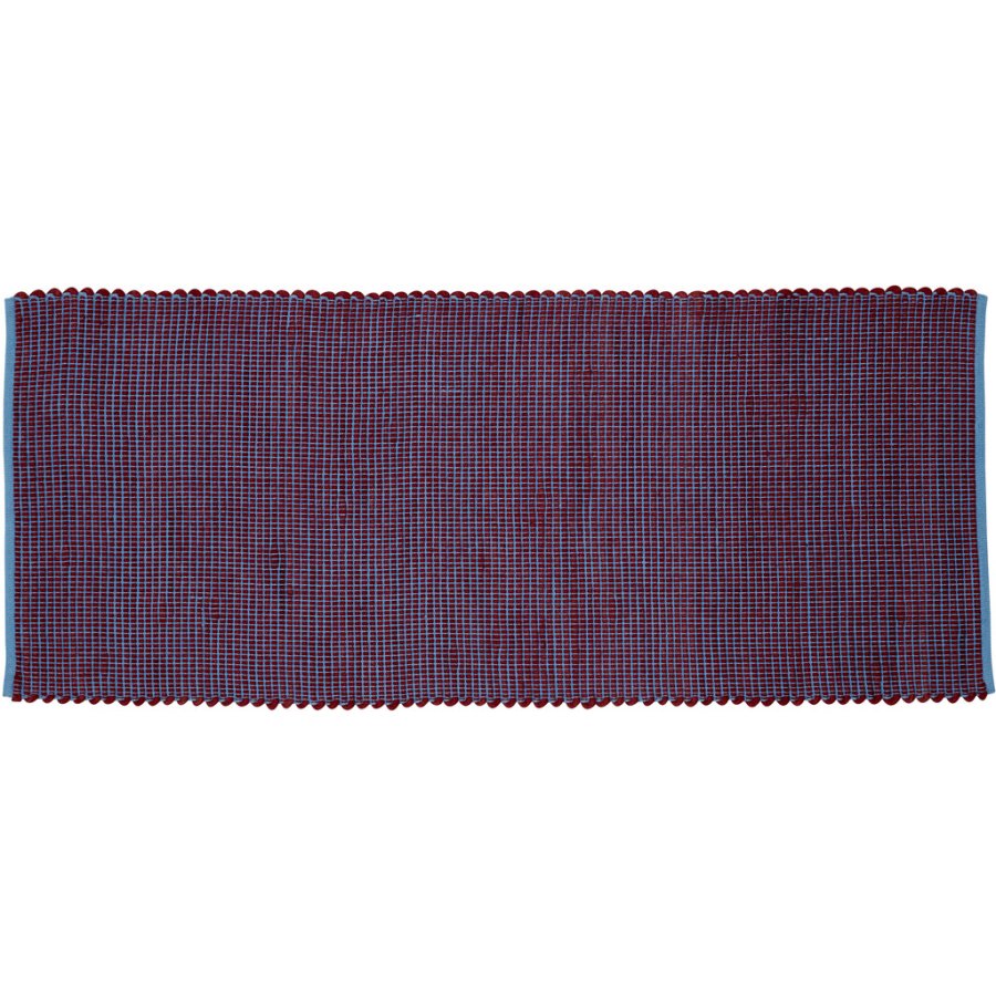 Hbsch Kawa Teppich 80x200 cm, Burgundy/Blau