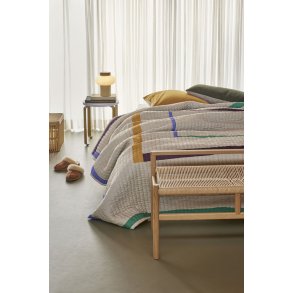 Hübsch Twist Sengetæppe 260x260 cm, Sand/Multicolour