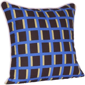 Hübsch Agenda Pude 50x50 cm, Bl/Brun/Lyserd/Sand