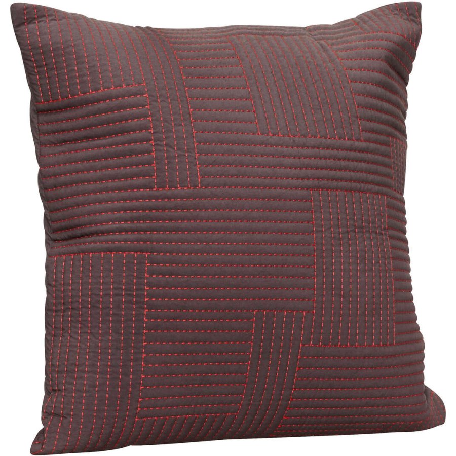 Hbsch Floy Kissen 60x60 cm, Braun/Rot