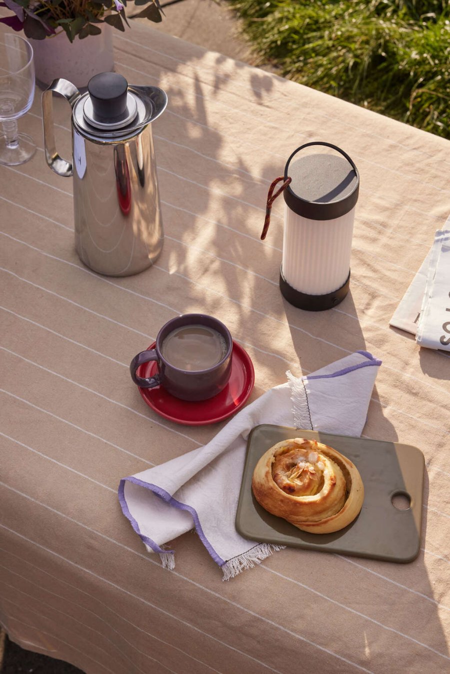 H&uuml;bsch Sera D�kkeserviet/Serviet 31x48 cm, Lavendel/Sand