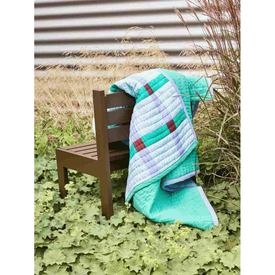 H&uuml;bsch Tento Decke 140x200 cm, Blau/Gr&uuml;n