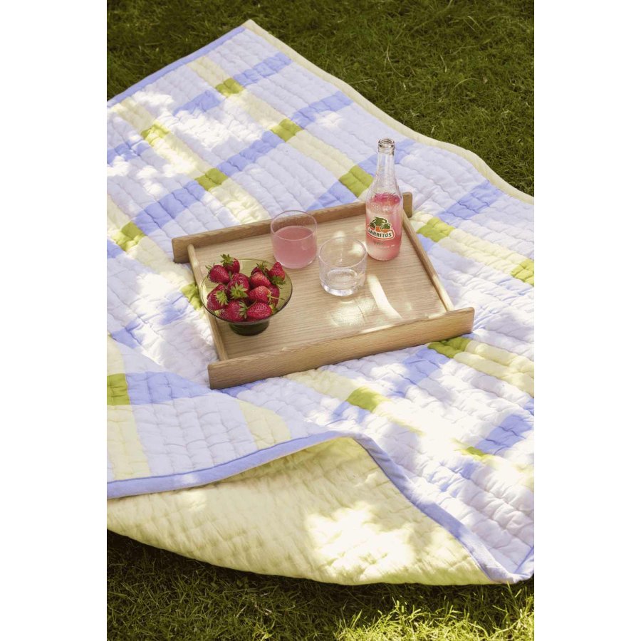 H&uuml;bsch Tento Decke 140x200 cm, Grau/Gelb