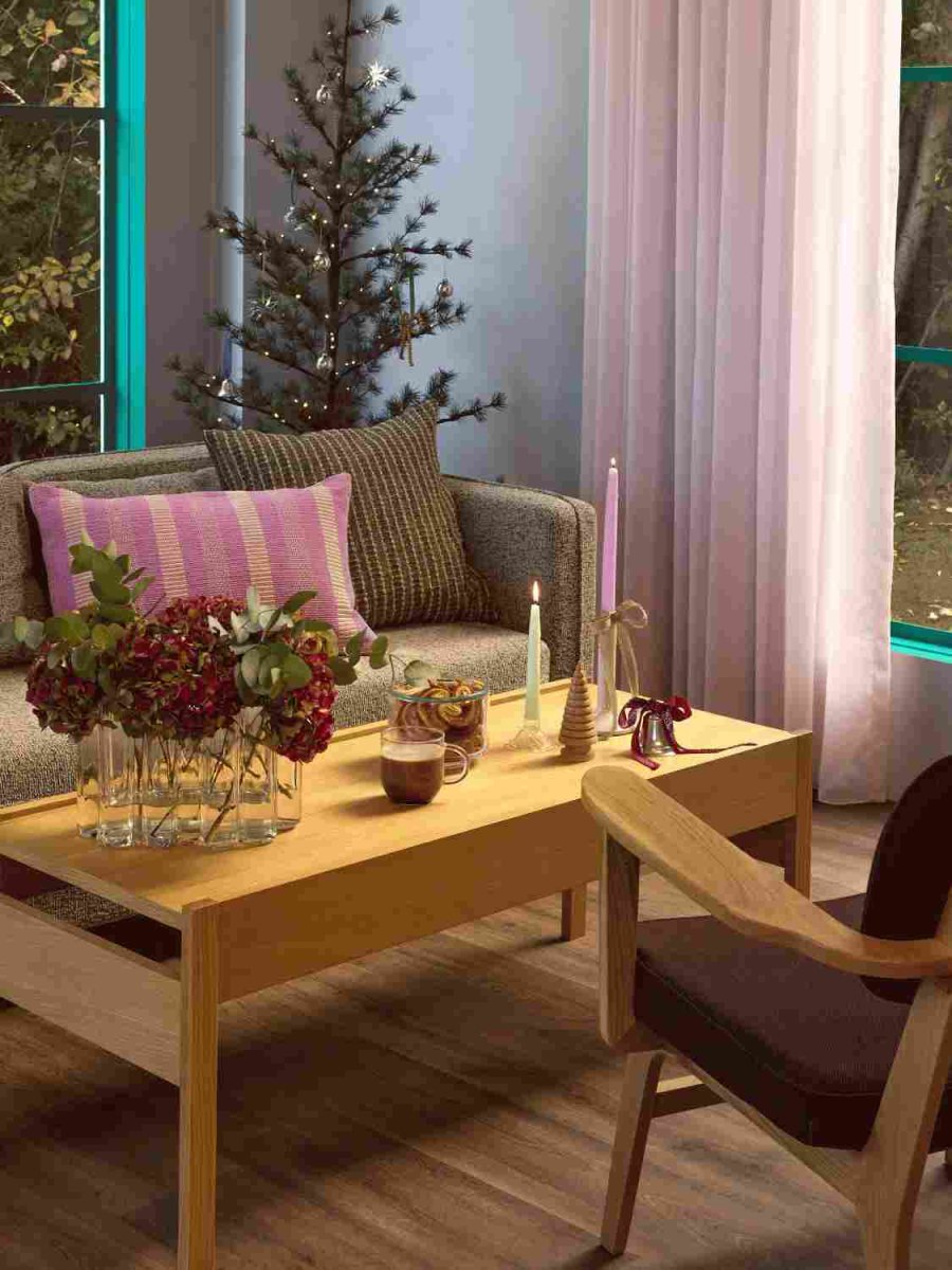 H&uuml;bsch Morph Kissen 40x60 cm, Rosa/Gelb