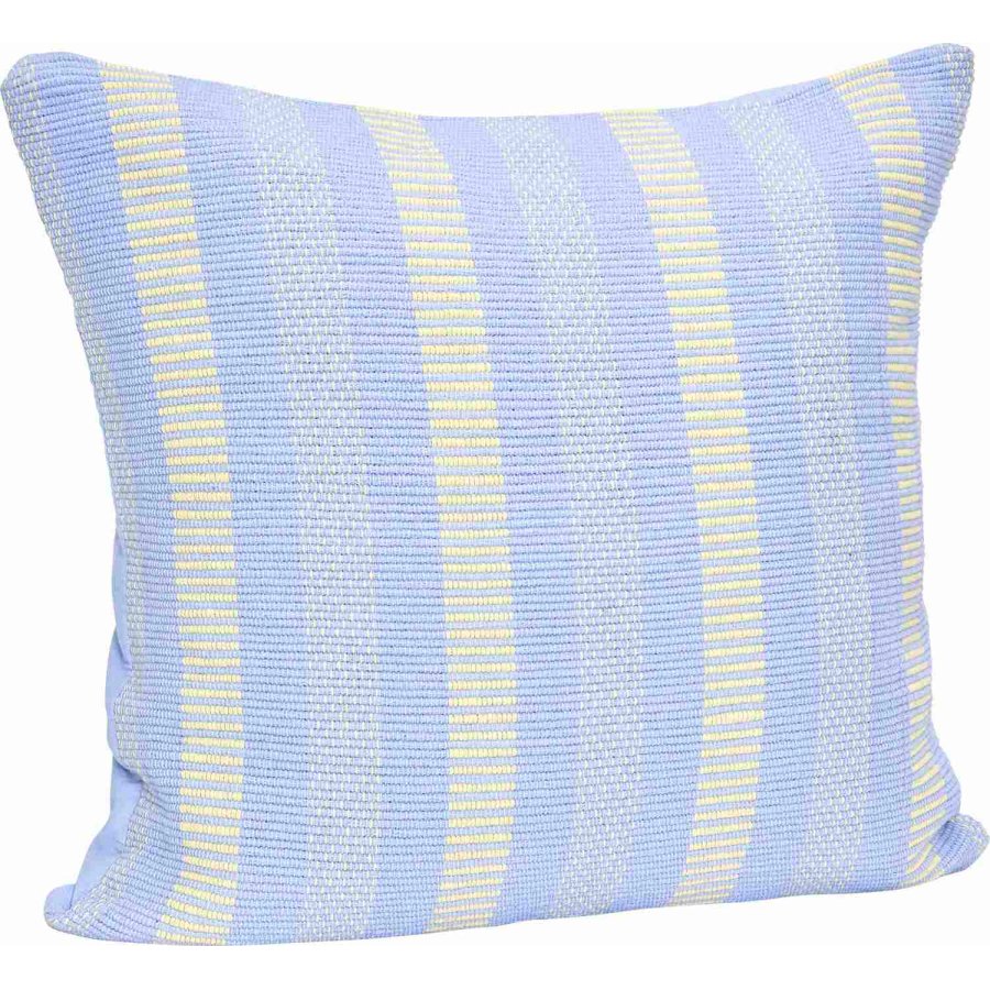 H&uuml;bsch Morph Kissen 60x60 cm, Hellblau/Gelb