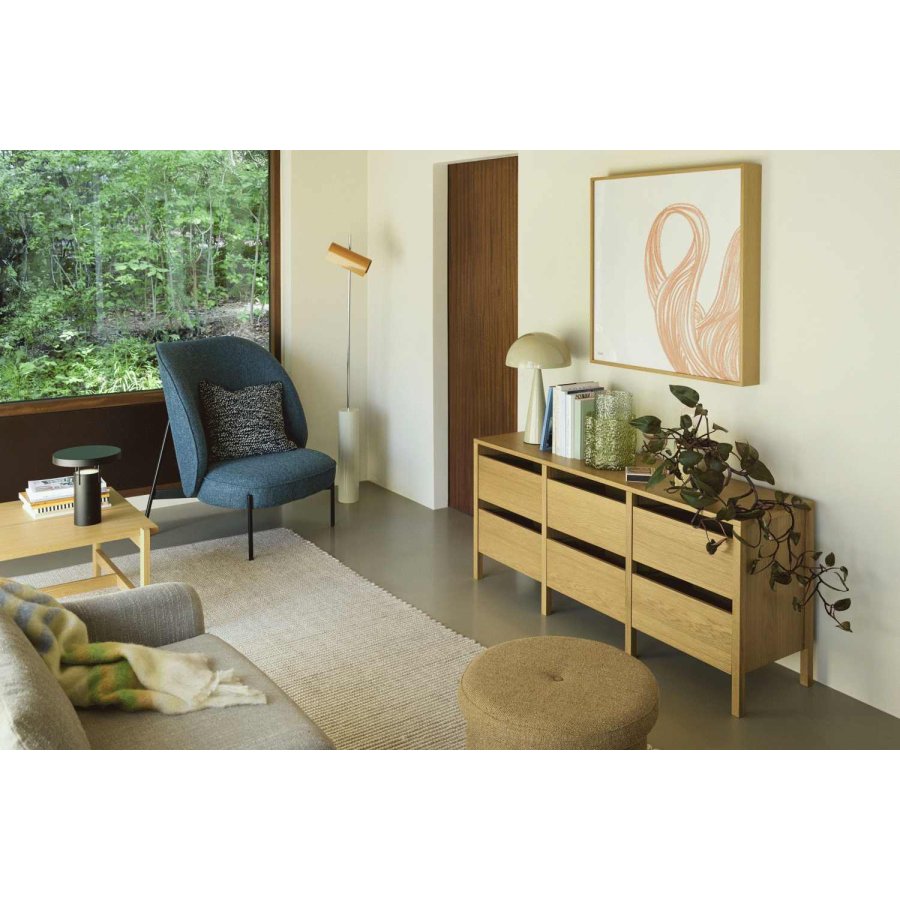 H&uuml;bsch Blend Kissen 50x50 cm, Dunkelblau