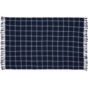 H&uuml;bsch Flok Decke 140x200 cm, Dunkelblau/Hellblau