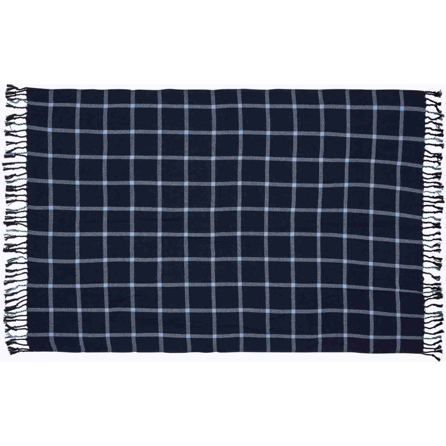 H&uuml;bsch Flok Decke 140x200 cm, Dunkelblau/Hellblau