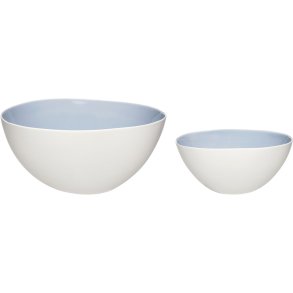 H&uuml;bsch Gift Sk�le 2 stk, Hvid/Bl�