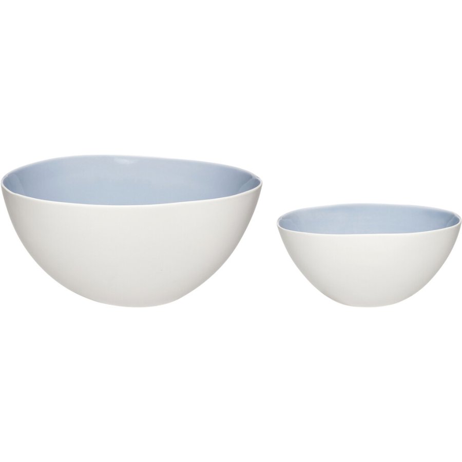 H&uuml;bsch Gift Sk�le 2 stk, Hvid/Bl�