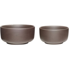 H&uuml;bsch Clay Sk�le 2 stk, R�dbrun