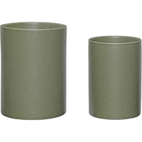 Hübsch Edna Blumentopf 2er Set, Grün