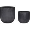 Hbsch Villa Blumentopf 2er Set, Schwarz