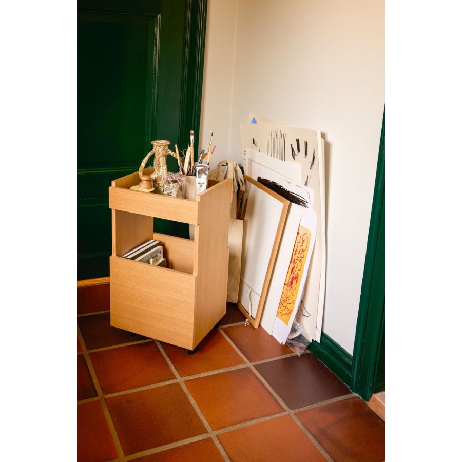 Hübsch Forma Rollwagen H70 cm, Eiche