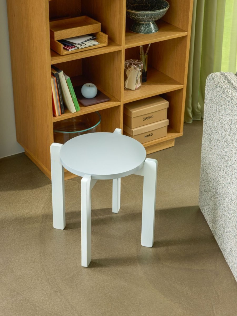 Hübsch Always Hocker H42 cm, Hellgrau