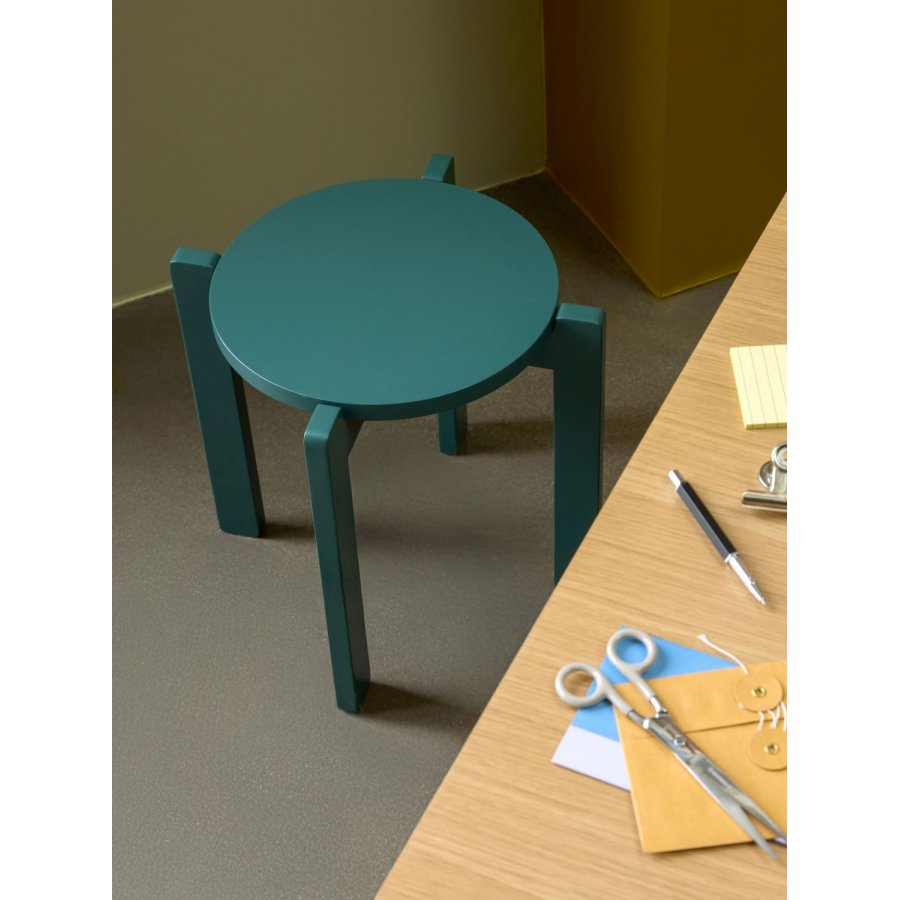 Hübsch Always Hocker H42 cm, Petrol