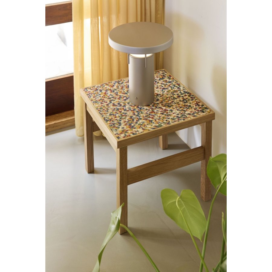 Hübsch Confetti Beistelltisch H38 cm, Mehrfarbig/Eiche