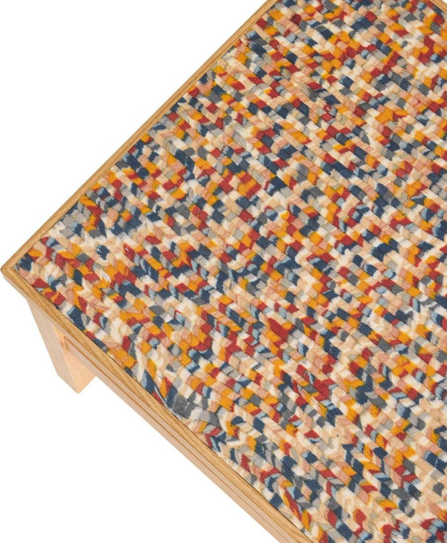 Hübsch Confetti Beistelltisch H38 cm, Mehrfarbig/Eiche