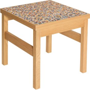 Hübsch Confetti Beistelltisch H38 cm, Mehrfarbig/Eiche