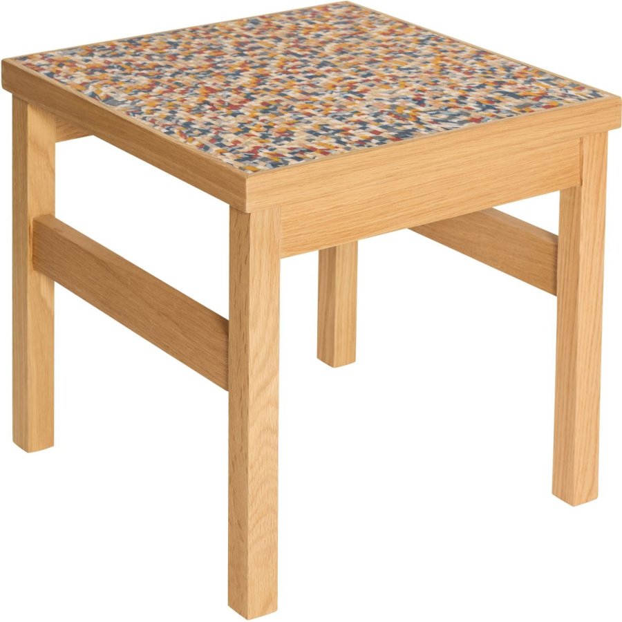 Hübsch Confetti Beistelltisch H38 cm, Mehrfarbig/Eiche