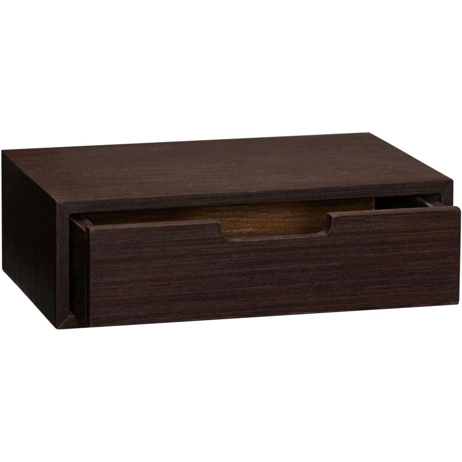 H&uuml;bsch Hide Opbevaringskasse 30x20 cm, M�rkbejdset Eg