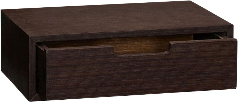 H&uuml;bsch Hide Opbevaringskasse 30x20 cm, M�rkbejdset Eg