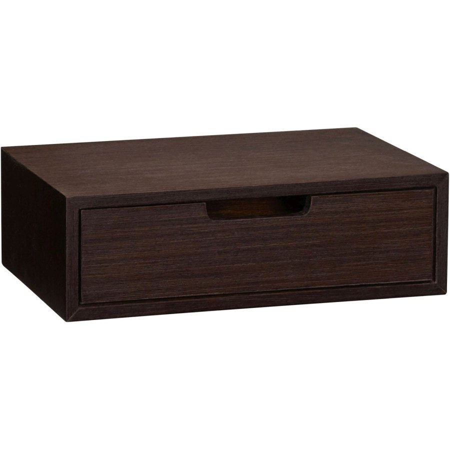 H&uuml;bsch Hide Opbevaringskasse 30x20 cm, M�rkbejdset Eg