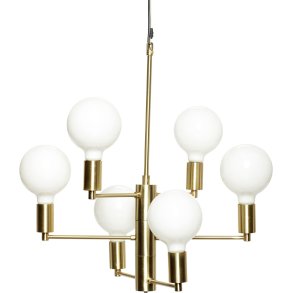 Hbsch Balance Kronleuchter H59 cm, Messing/Wei