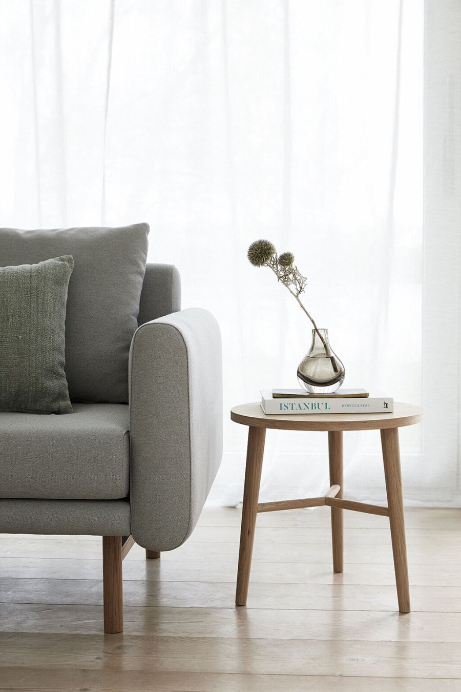 H�bsch Drop Vase H14 cm, Rauchfarbig