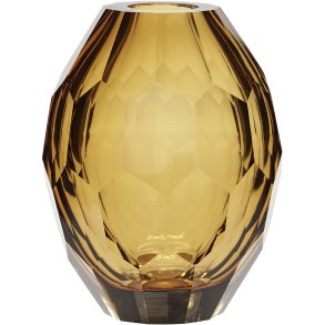 Hbsch Facet Vase H17 cm, Bernstein