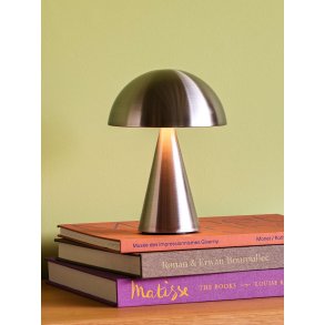 Hübsch Mush Trådløs Bordlampe LED H20 cm, Nikkel