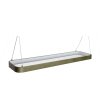 H&uuml;bsch Tube Pendel 81x22 cm, Metalisk M�rkegr�n