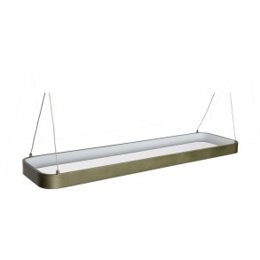 H&uuml;bsch Tube Pendel 81x22 cm, Metalisk M�rkegr�n