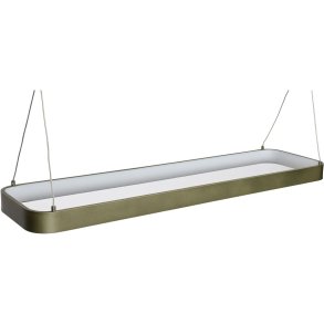 H&uuml;bsch Tube Pendel 126x36 cm, Metalisk M�rkegr�n