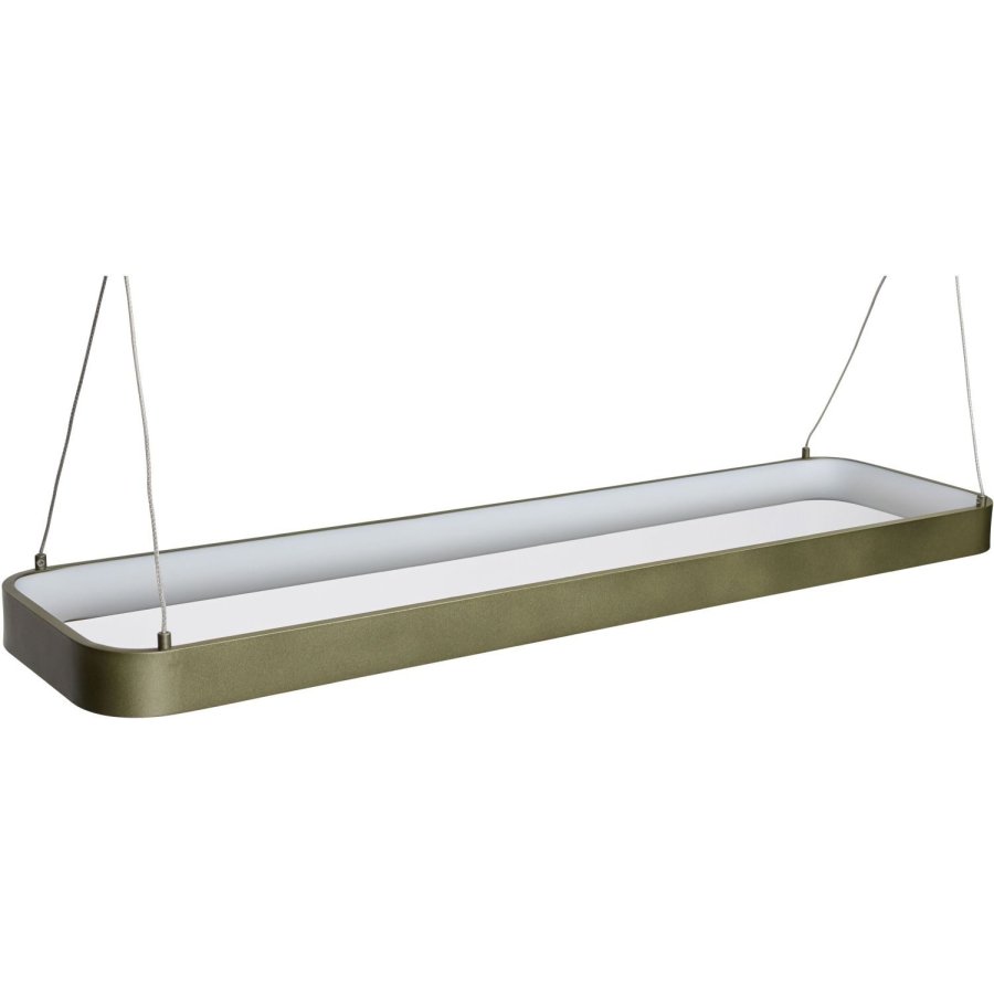 H&uuml;bsch Tube Pendel 126x36 cm, Metalisk M�rkegr�n