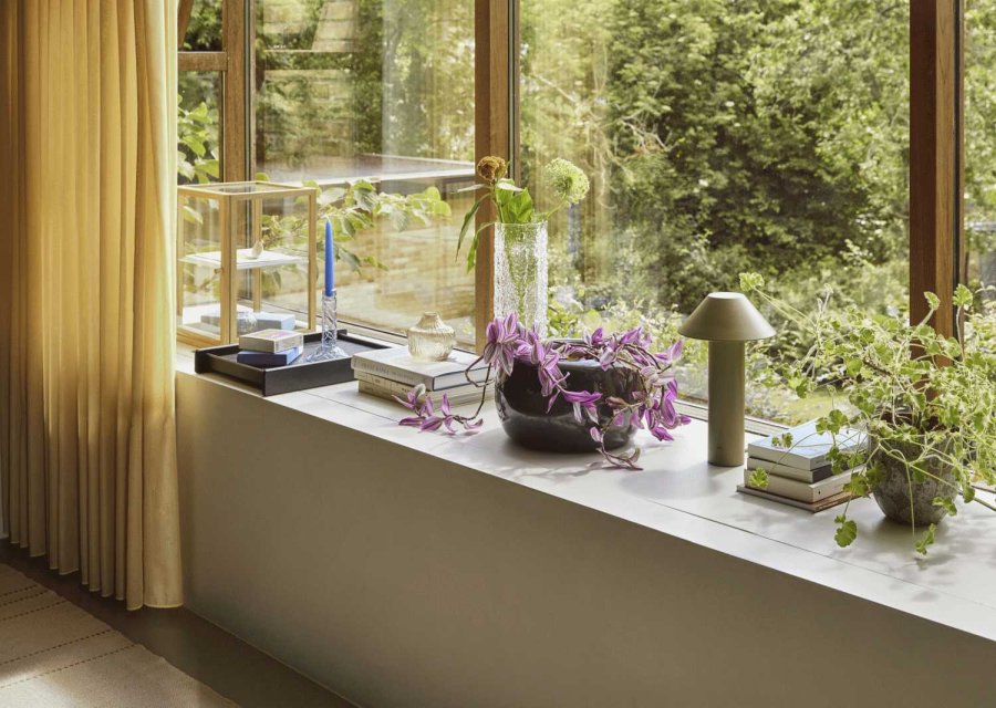 H�bsch Tower Tafellamp H32 cm, Donkergroen