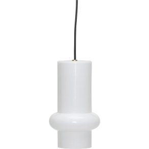 H&uuml;bsch Pilule Pendelleuchte Down H25 cm, Gl&auml;nzend Wei&szlig;