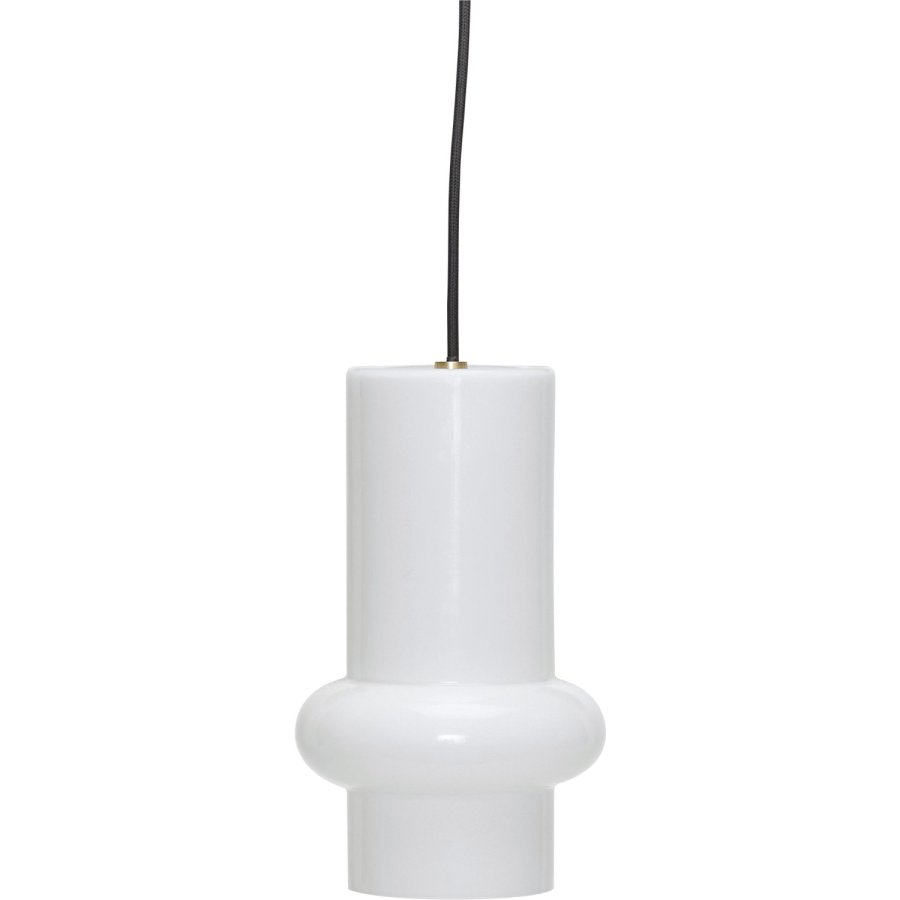 H&uuml;bsch Pilule Pendelleuchte Down H25 cm, Gl&auml;nzend Wei&szlig;