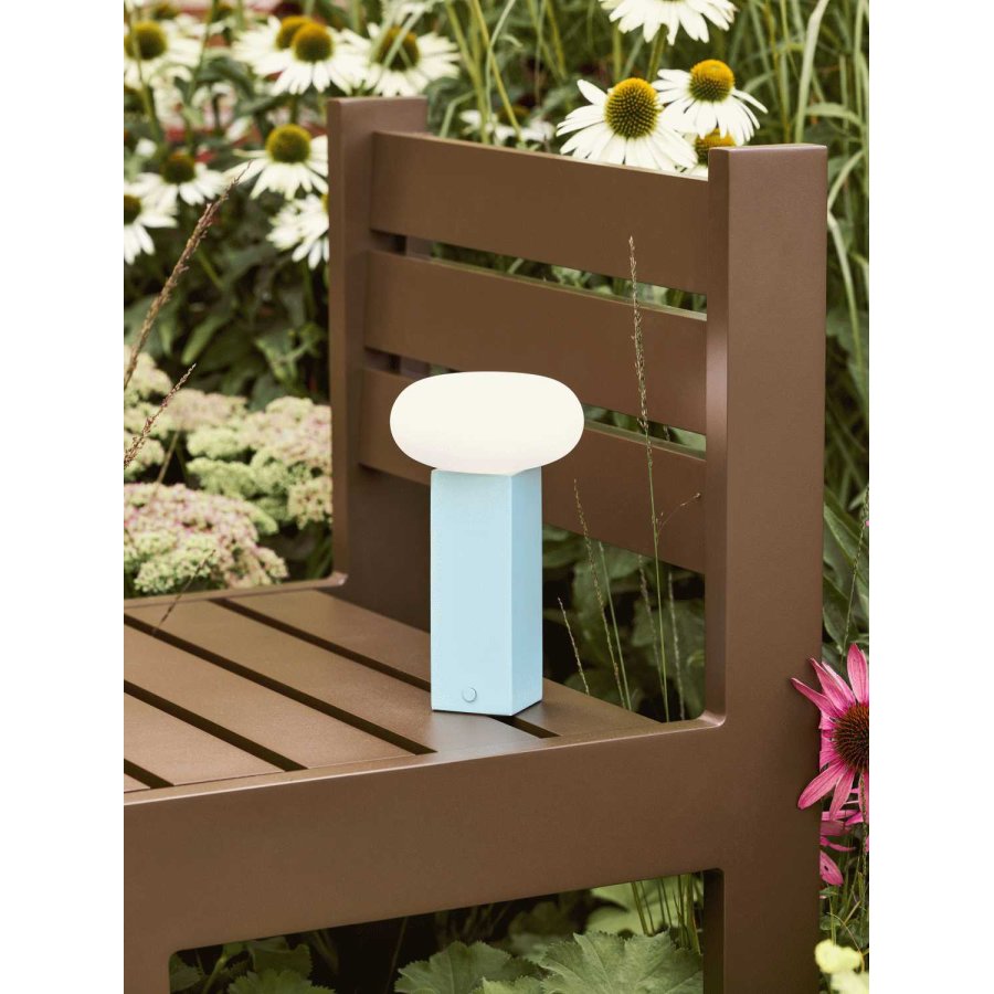 H&uuml;bsch Low Tr�dl�s Bordlampe H20 cm, Bl�