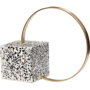 Hübsch Byron Buchstütze H26 cm, Terrazzo/Messing