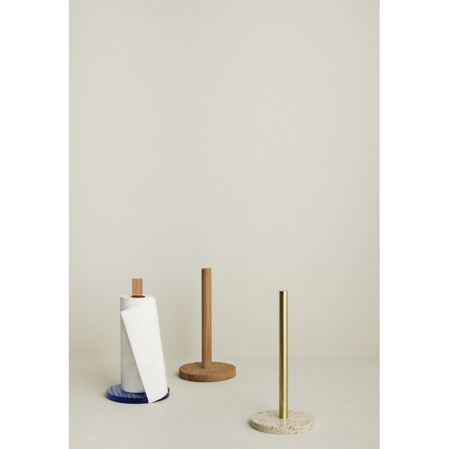 Hübsch Pure Kkkenrulleholder H29 cm, Messing/Terrazzo
