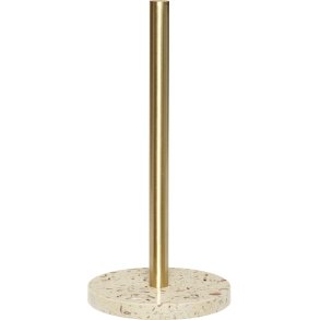 H&uuml;bsch Pure K�kkenrulleholder H29 cm, Messing/Terrazzo