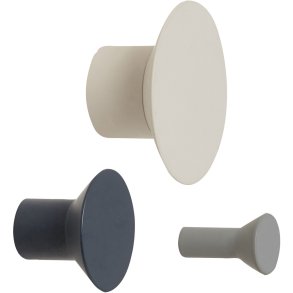 Hübsch Spot Knager 3 stk. H3 cm, Gr/Sort/Hvid