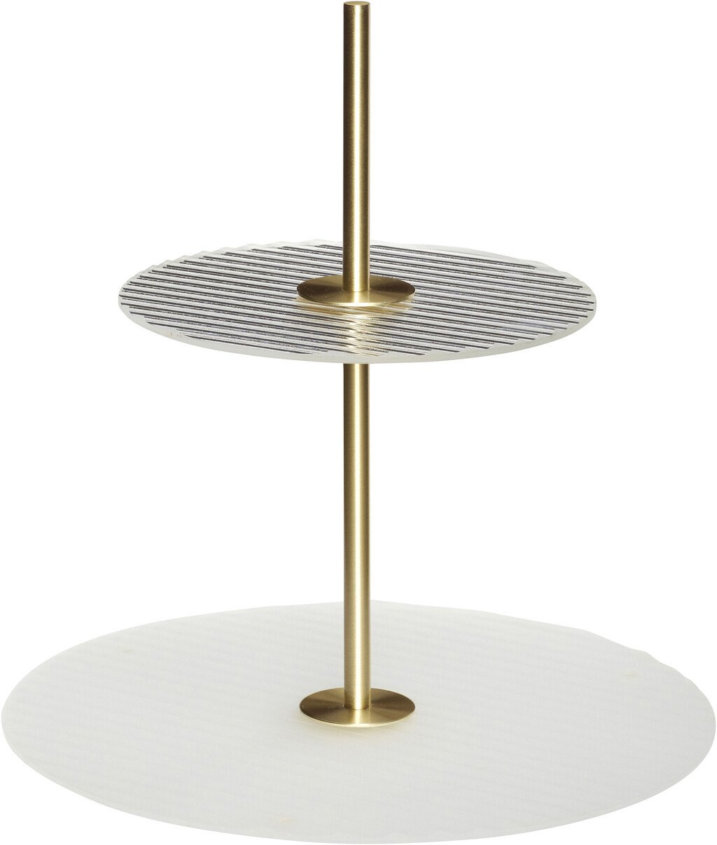 Køb Hübsch Ripple Étagère Ø30 cm, Tekstureret/Messing