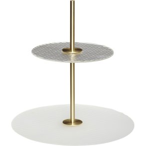 Hübsch Ripple Étagère 30 cm, Tekstureret/Messing