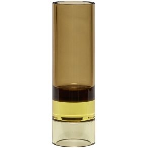 Hbsch Astro Teelichthalter H15 cm, Braun/Gelb