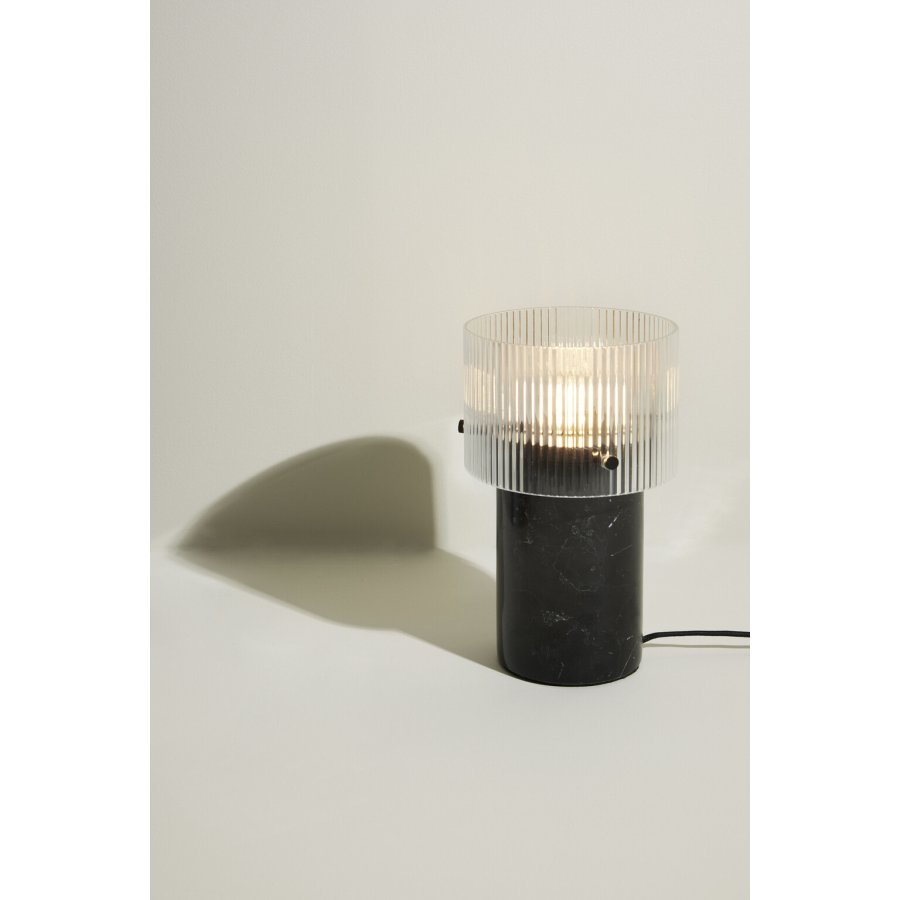 Hbsch Revolve Tischlampe H27 cm, Struktur/Schwarz