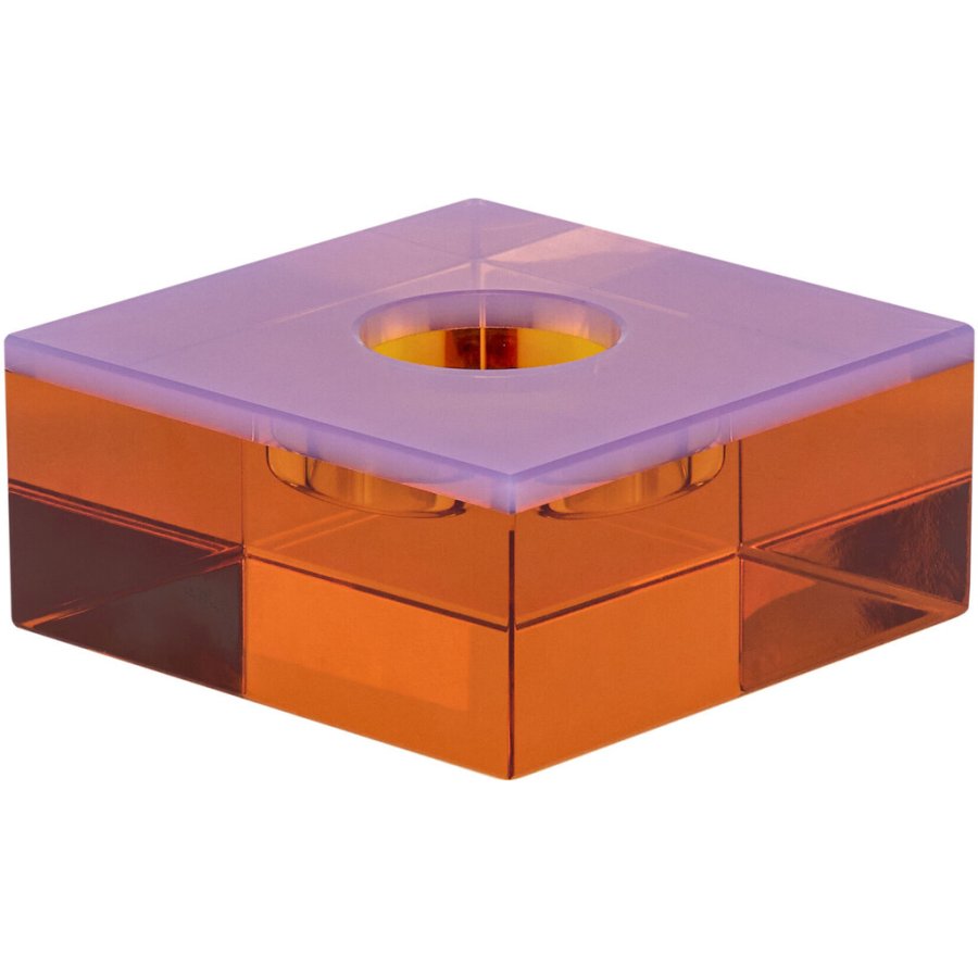 Hbsch Flux Teelichthalter H4 cm, Rosa/Orange