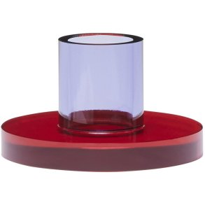 Hbsch Astra Kerzenhalter H3,5 cm, Lila/Rot