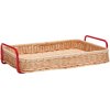 Hbsch Splint Tablett 42 cm, Rattan/Rot